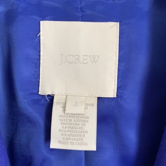 J.Crew Royal Blue Blazer 4 Cotton - Picture 6 of 12